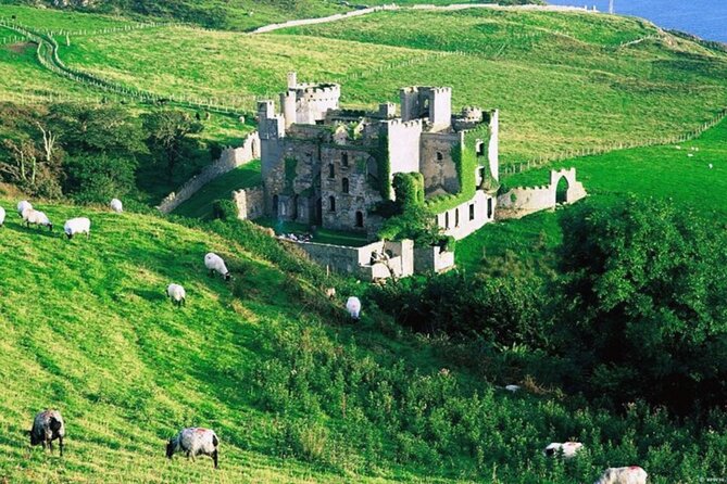 Castles of Connemara tour departing Galway city. Guided. Full day - Ballynahinch Lough and the Martin family: a castle you view from the shore