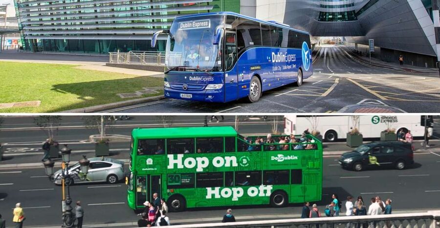 Dublin: Airport Transfer and Hop-On Hop-Off Bus Ticket - From Dublin Airport to the city on Dublin Express