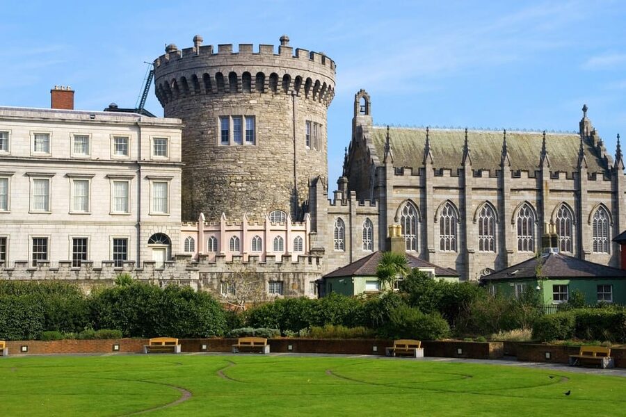 Dublin: Book of Kells, Dublin Castle and Christ Church Tour - Trinity College approach and the Old Library photo pause