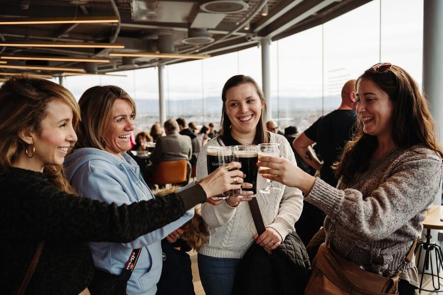 Dublin: Jameson Distillery & Guinness Brewery Guided Tour - The Gravity Bar pint and 360-degree skyline payoff