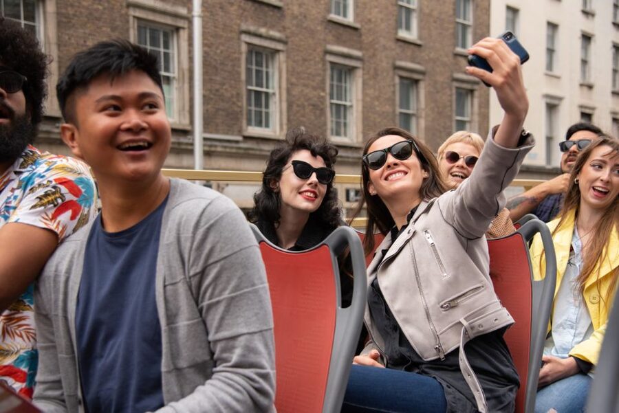 Dublin: Jameson Whiskey Distillery & Hop-on Hop-off Bus Tour - What the Red Loop covers, from Trinity area to major cathedrals