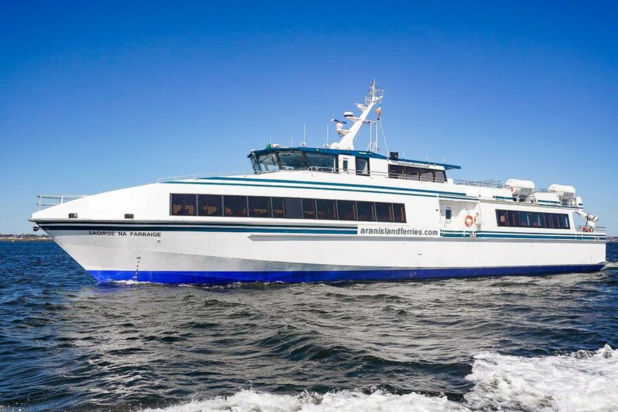 From Galway: Aran Islands & Cliffs of Moher Day Cruise - Meeting point and parking at Port of Galway, in plain steps